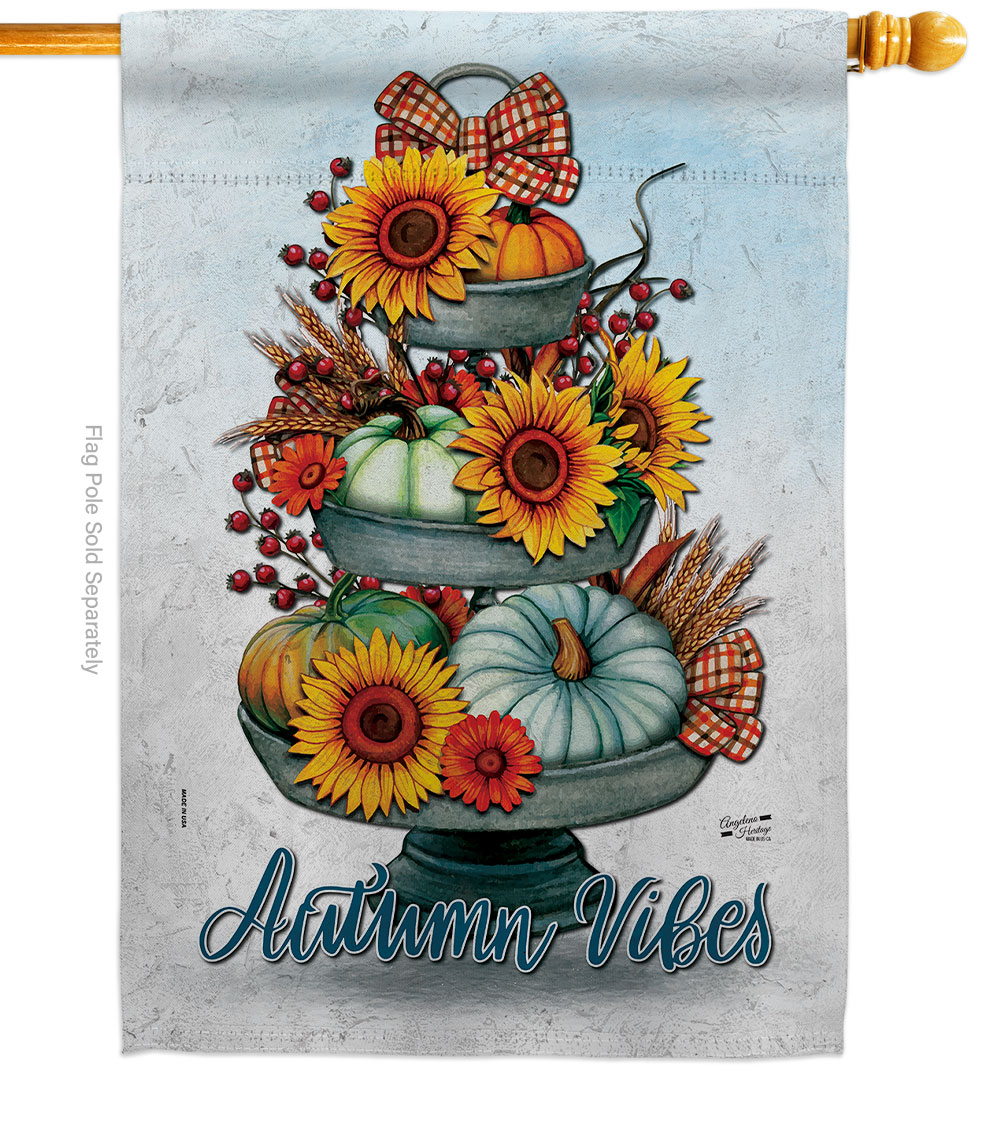 28 x 40 in. Falltime Harvest Autumn Vibes House Flag
