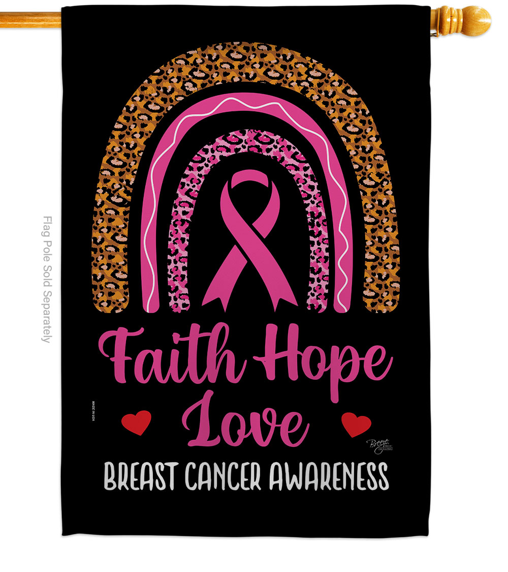 28 x 40 in. Pink Hope House Flag