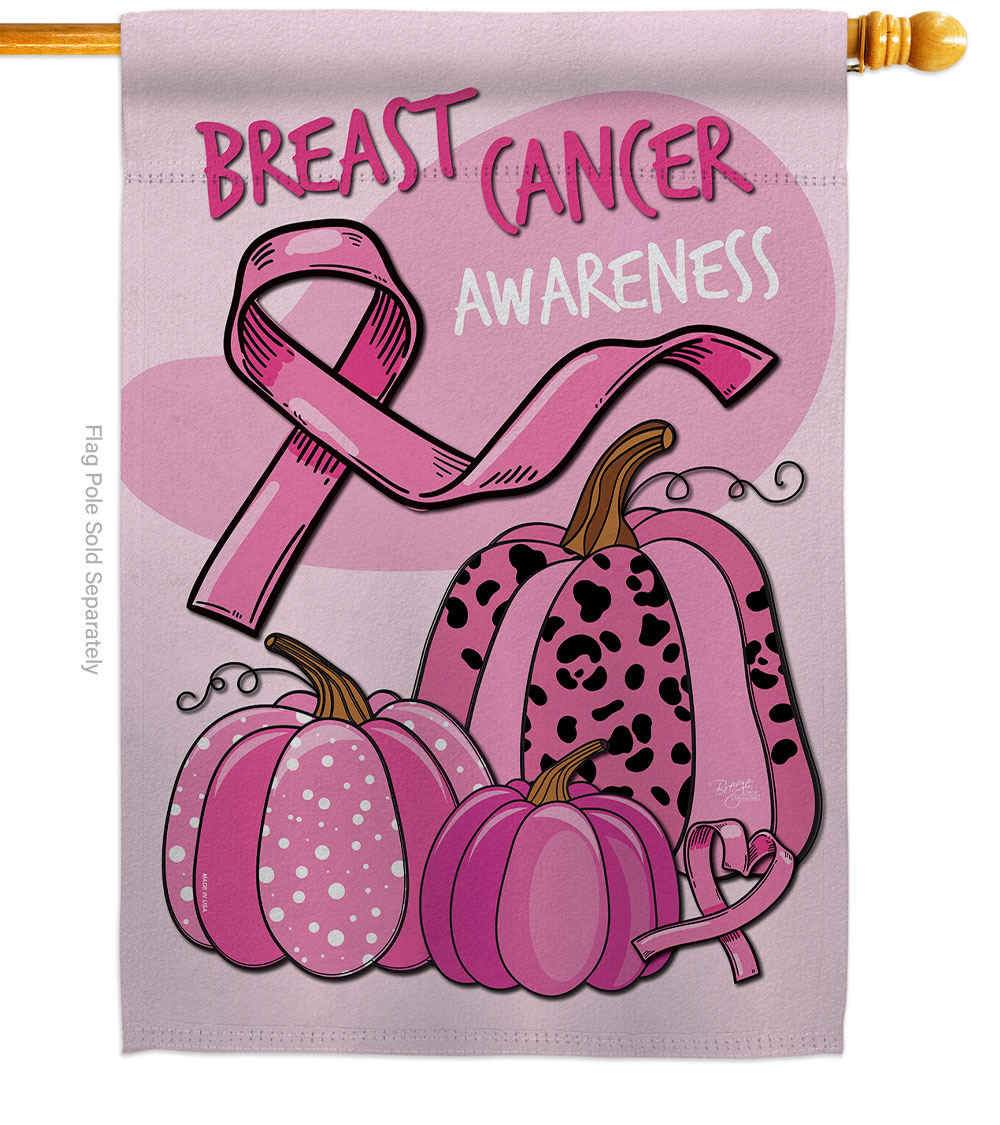 28 x 40 in. Pinktober House Flag