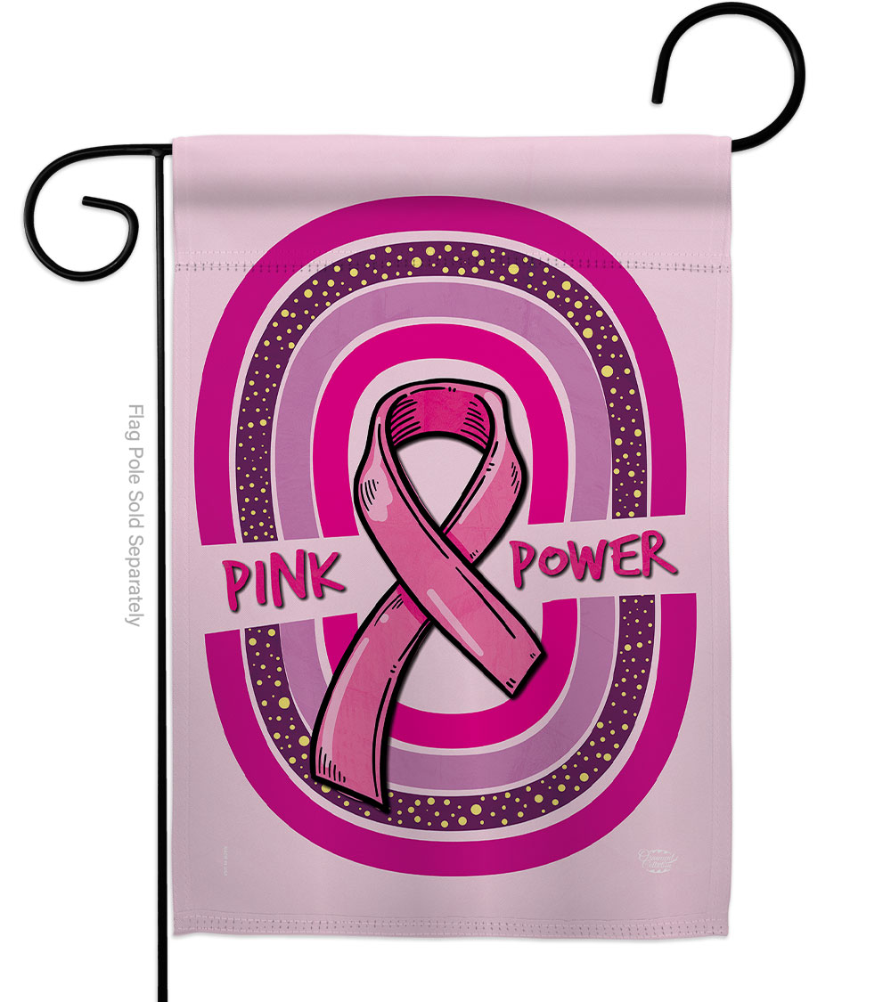 13 x 18.5 in. Pink Power Garden Flag