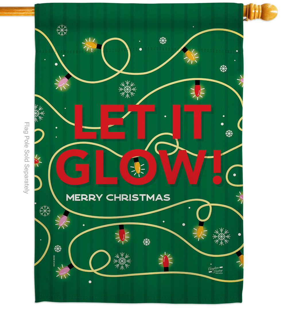 28 x 40 in. Christmas Glow Wintertime Double-Sided Decorative Vertical House Flags for Decoration Banner Garden Yard Gift