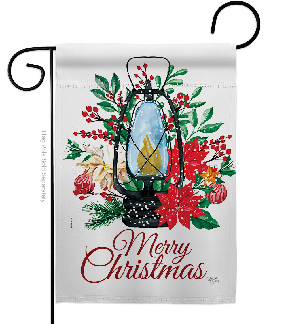 13 x 18.5 in. Warm Light Winter Wintertime Christmas Double-Sided Decorative Vertical Garden Flags for House Decoration Banner Yard Gift
