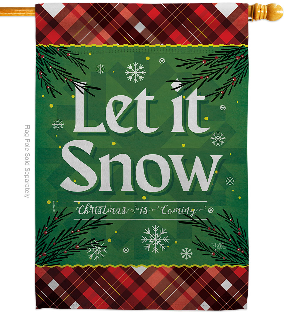 28 x 40 in. Christmas Snow Wintertime Double-Sided Decorative Vertical House Flags for Decoration Banner Garden Yard Gift