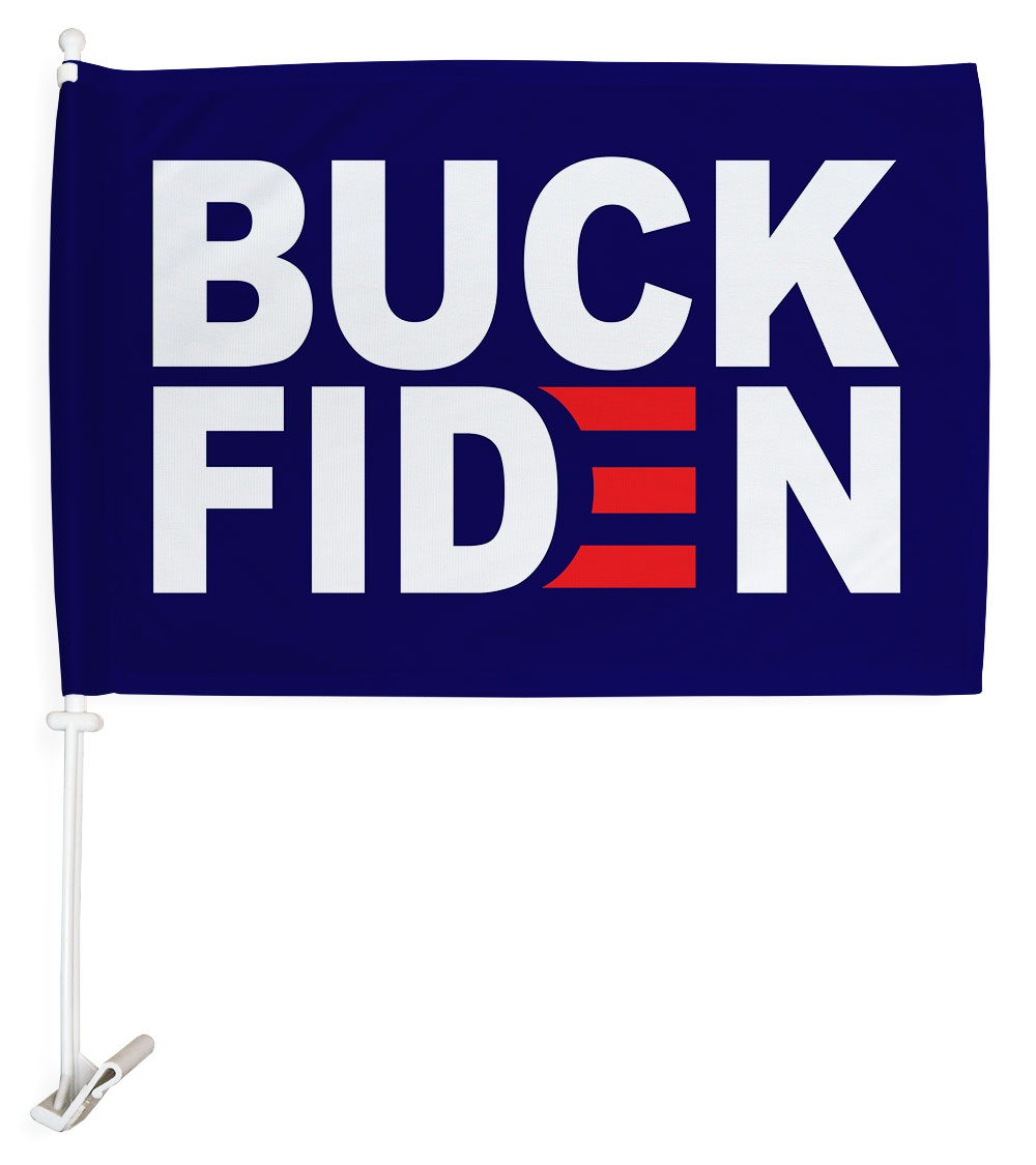 12 x 18 in. Buck Finden Car Flag