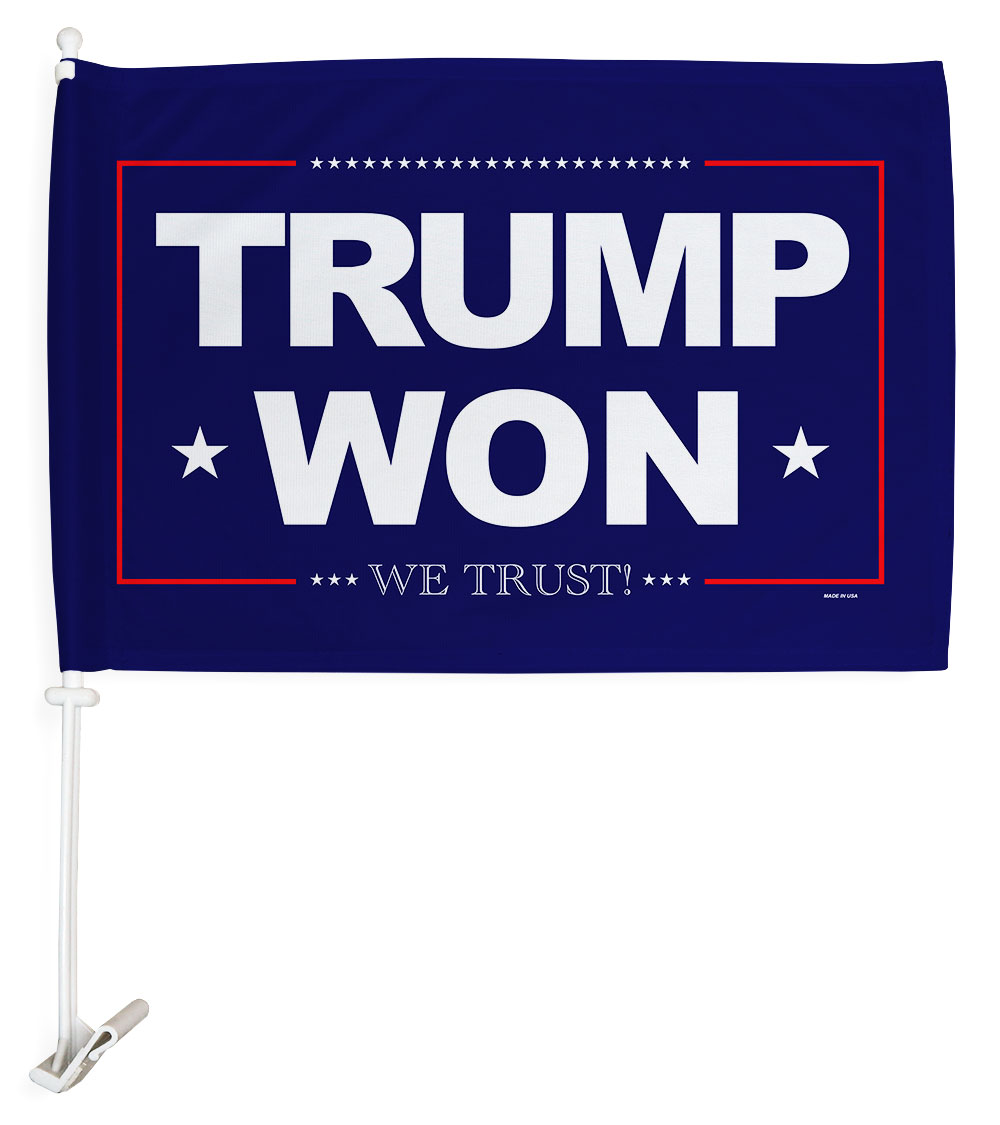 12 x 18 in. Trump Won Car Flag