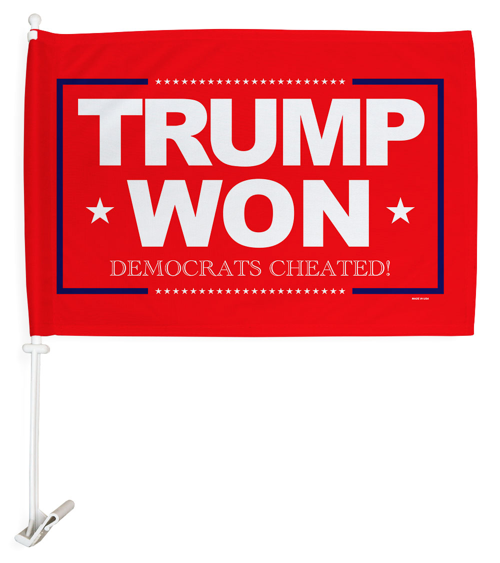 12 x 18 in. Trump Won Trust Car Flag