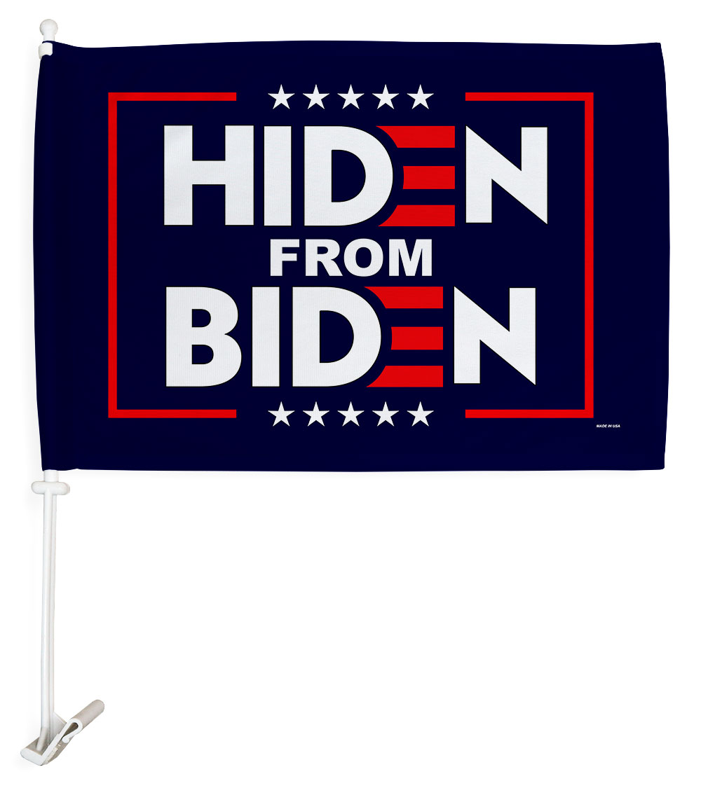 12 x 18 in. Hiden for Biden Car Flag