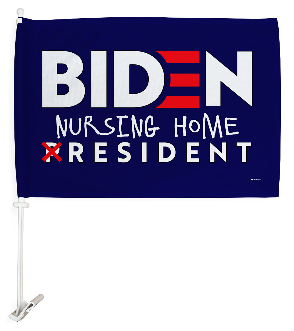 12 x 18 in. Biden Nursing Home Car Flag