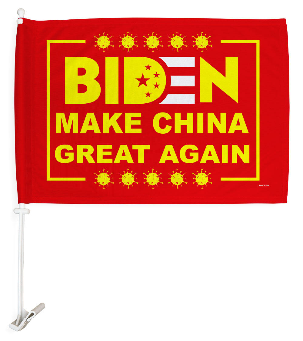 12 x 18 in. Biden Make China Great Car Flag