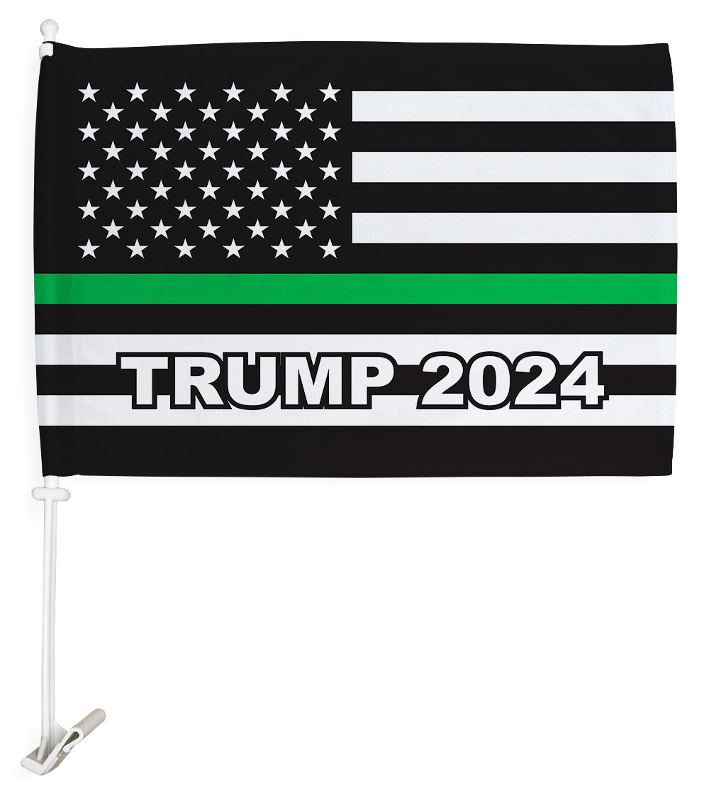 12 x 18 in. Thin Green Line Car Flag