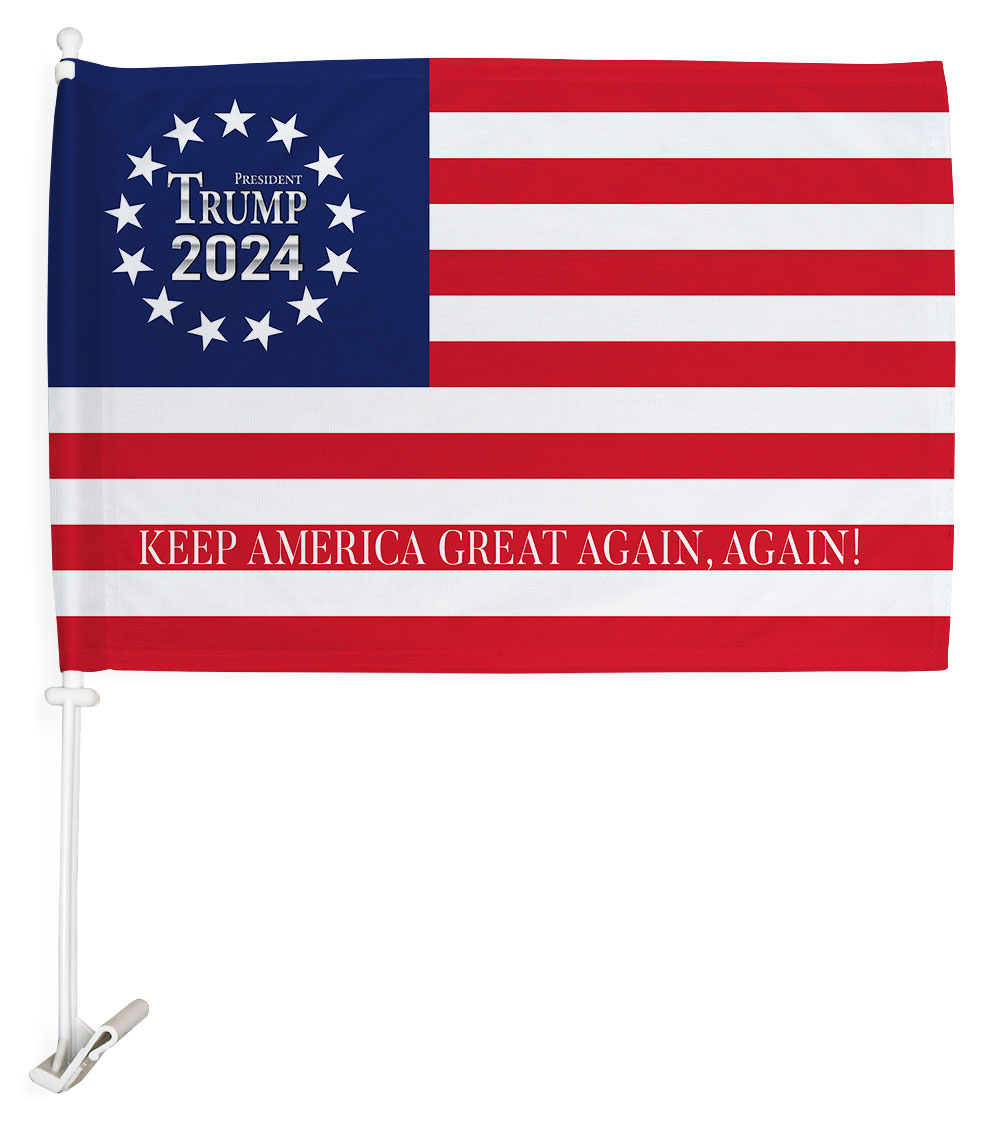 12 x 18 in. Keep America Great Again 2024 Car Flag
