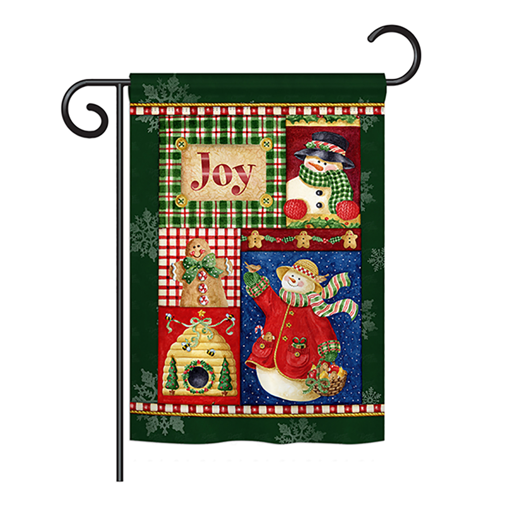 BD-XM-G-114134-IP-BO-DS02-US Joy Snow Woman Winter - Seasonal Christmas Impressions Decorative Vertical Garden Flag - 13 x 18.5 in.