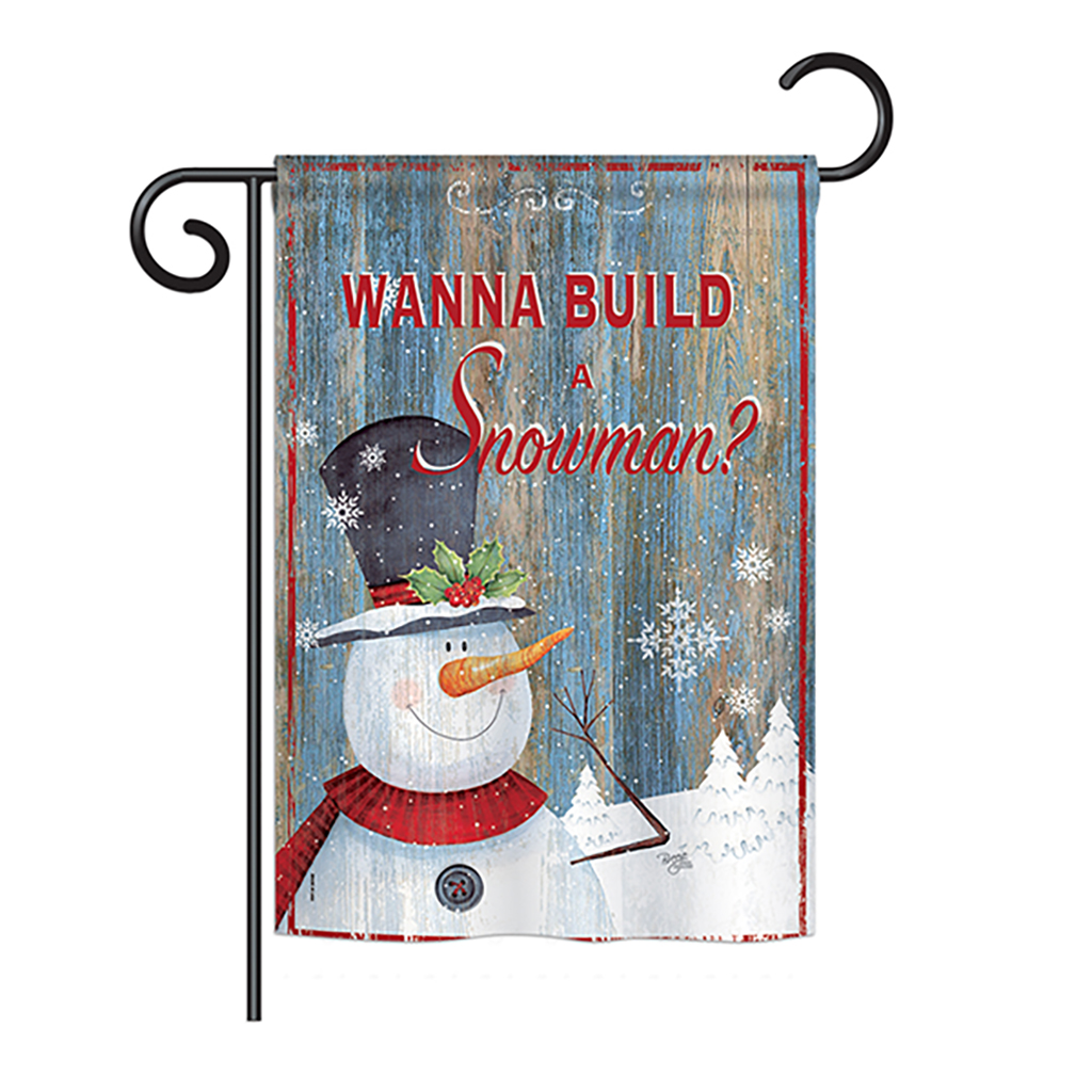 BD-XM-G-114176-IP-BO-DS02-US Build a Snowman Winter - Seasonal Christmas Impressions Decorative Vertical Garden Flag - 13 x 18.5 in.