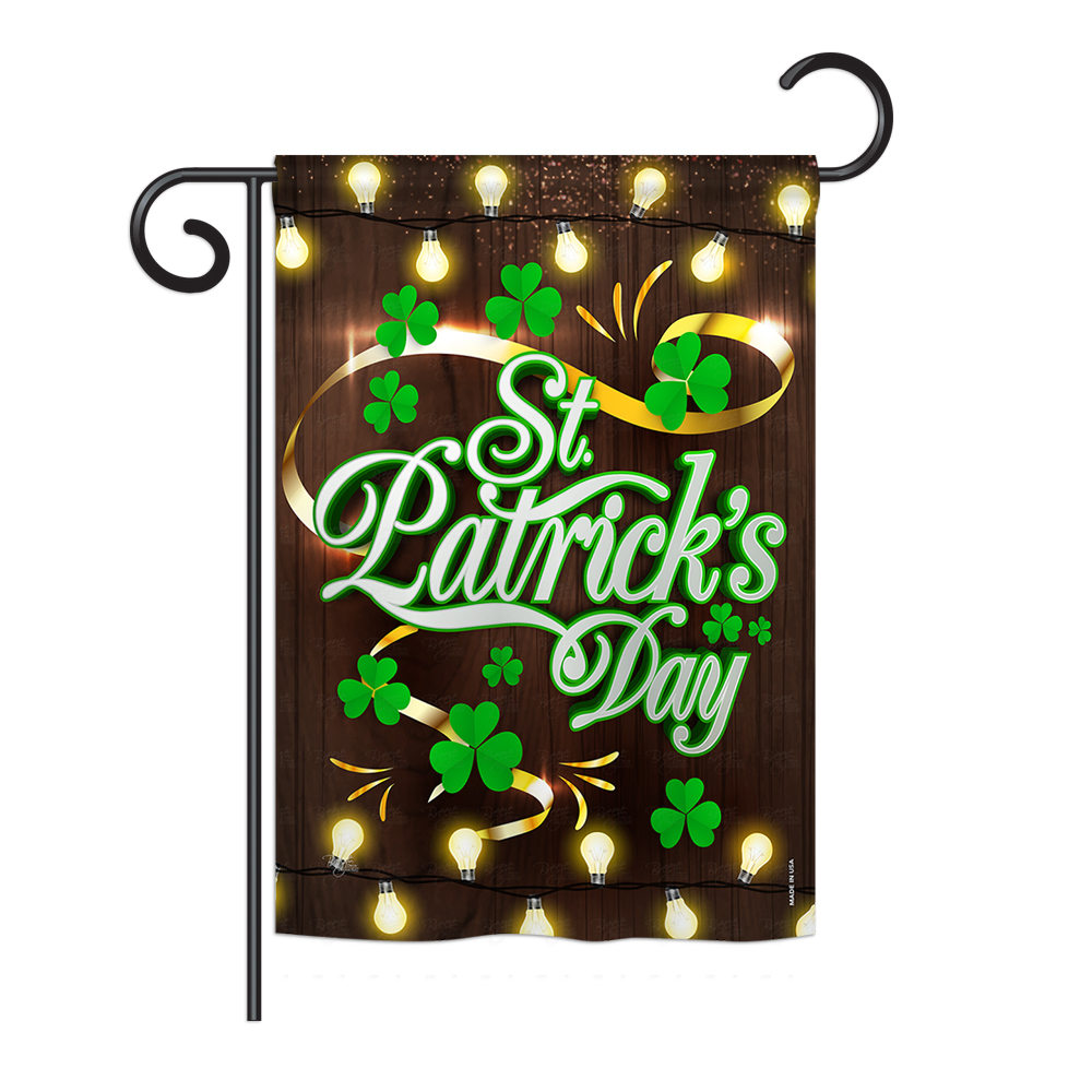 BD-SA-G-102034-IP-BO-DS02-US Lightful St. Patricks Day Spring - Seasonal St Patrick Impressions Decorative Vertical Garden Flag - 13 x 18.5 in.