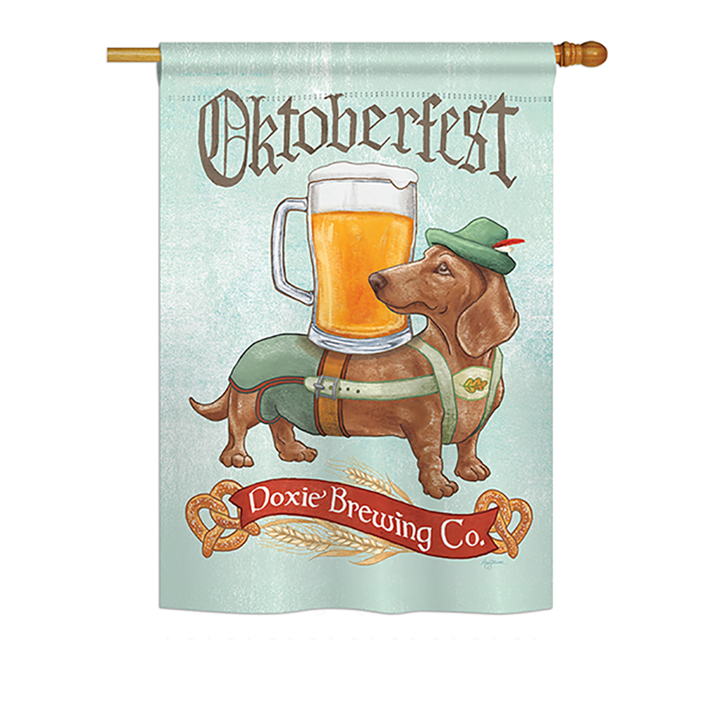 BD-PT-H-110099-IP-BO-DS02-US Doxie Brewing Co. Nature - Everyday Pets Impressions Decorative Vertical House Flag - 28 x 40 in -  Breeze Decor, BR579921