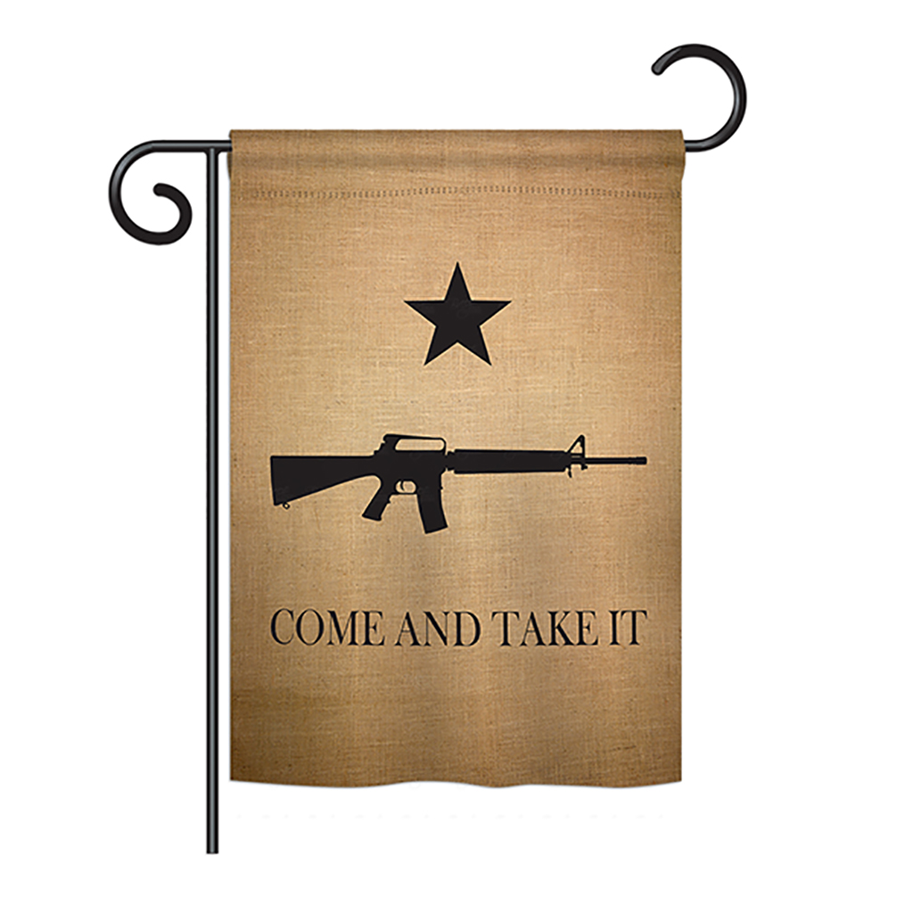 BD-HS-G-108400-IP-DB-DS02-US Come & Take It Americana - Everyday Historic Impressions Decorative Vertical Garden Flag - 13 x 18.5 in.