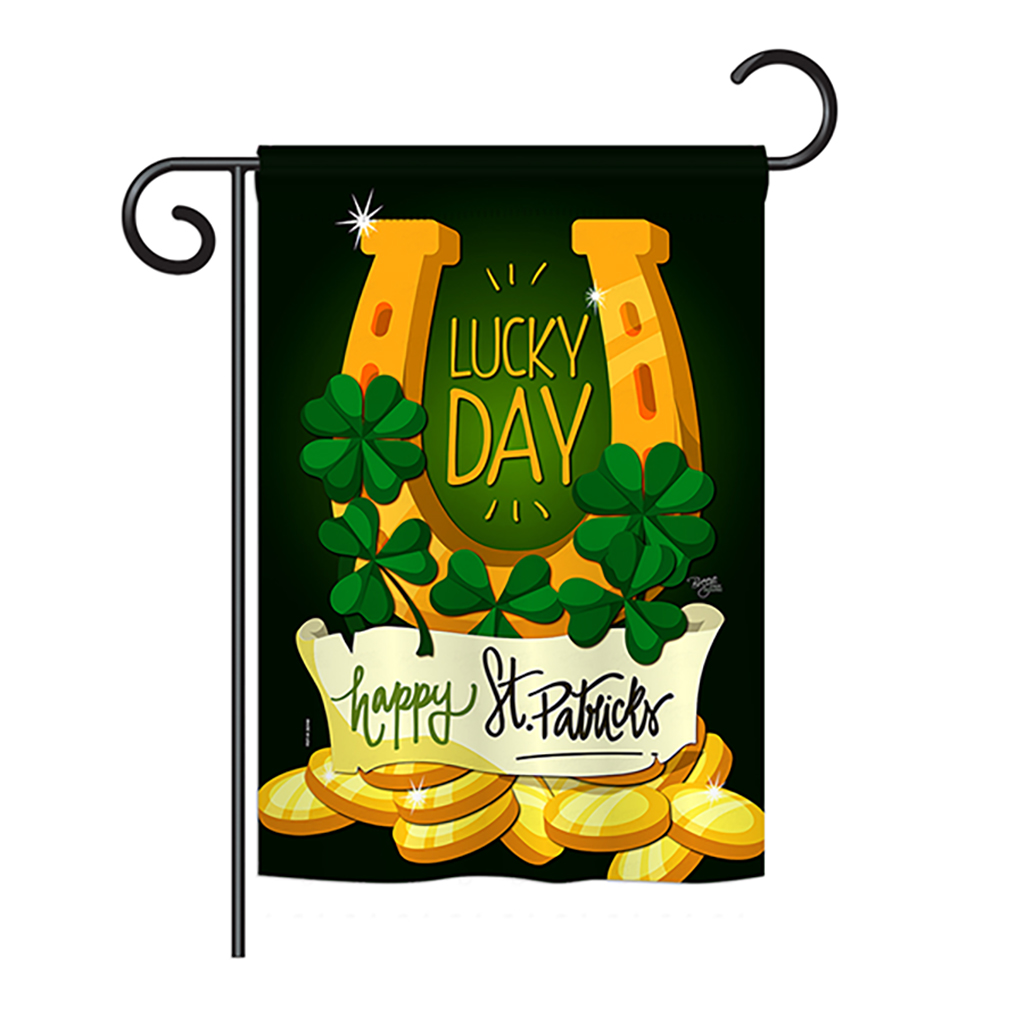BD-SA-G-102058-IP-BO-D-US19-BD 13 x 18.5 in. Lucky Day Spring St Patrick Impressions Decorative Garden Flag -  Breeze Decor, G102058-BO