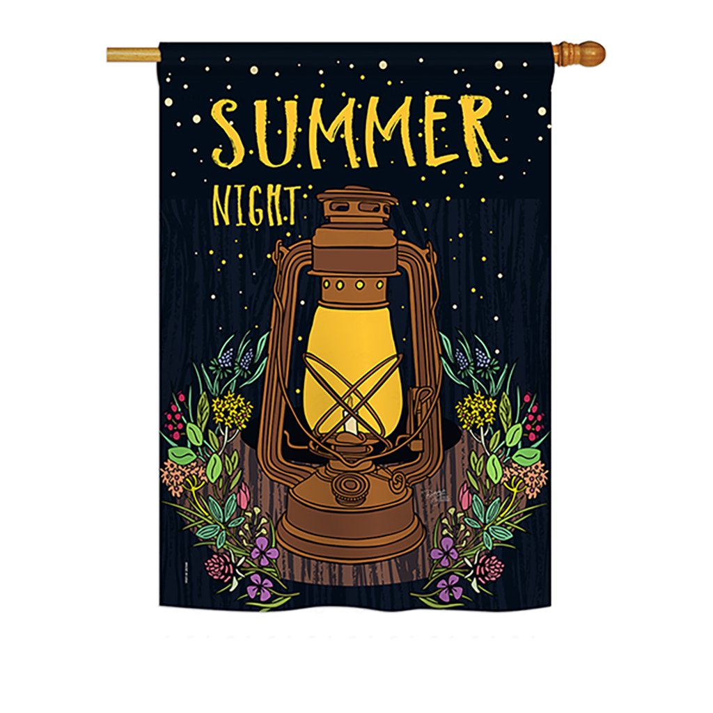BD-SU-G-106082-IP-BO-D-US18-BD 13 x 18.5 in. Summer Night Lantern Fun In The Sun Impressions Decorative Vertical Double Sided Garden Flag Printed USA