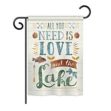 BD-OU-G-109049-IP-BO-D-US18-WA 13 x 18.5 in. Love You to the Lake Nature Outdoor Impressions Decorative Vertical Double Sided Garden Flag