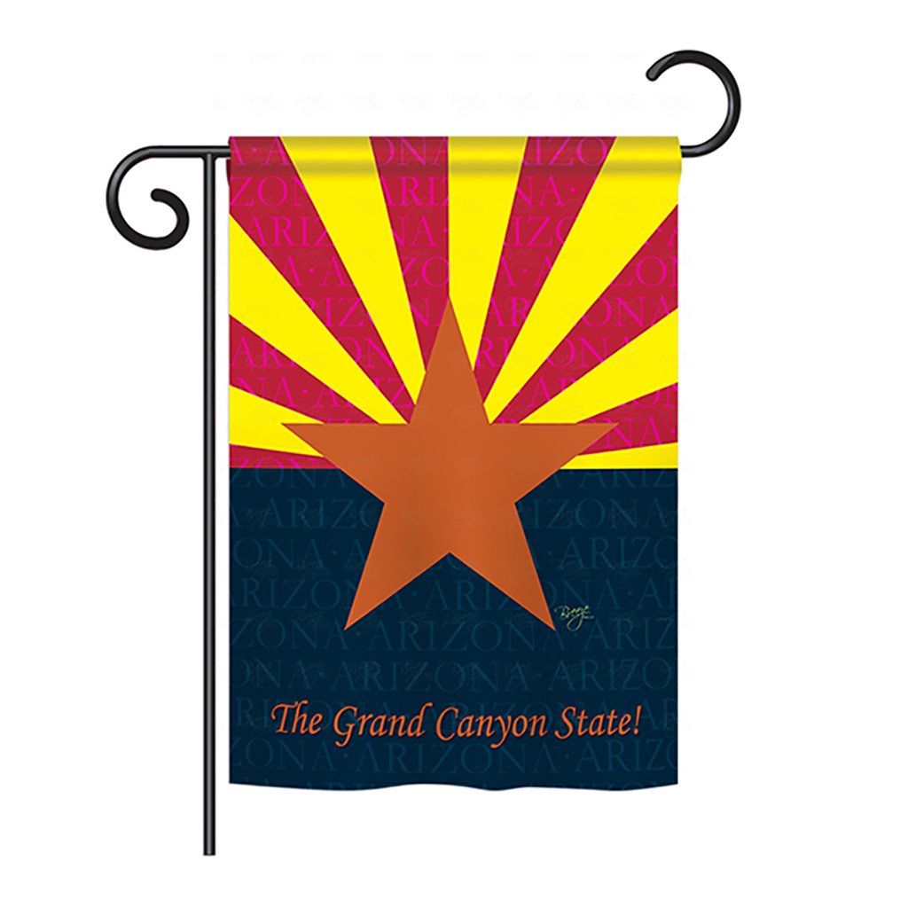 BD-SS-GS-108079-IP-BO-D-US13-BD 13 x 18.5 in. Arizona Americana States Impressions Decorative Vertical Double Sided Garden Flag Set with Banner Pole -  GardenControl, GA4127035