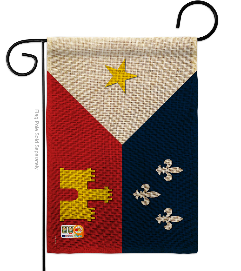 13 x 18.5 in. Acadiana Burlap Interests Fleur De Lys Impressions Decorative Vertical Double Sided Garden Flag