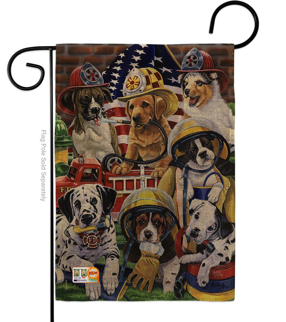 13 x 18.5 in. Hero Helpers Burlap Nature Pets Impressions Decorative Vertical Double Sided Garden Flag