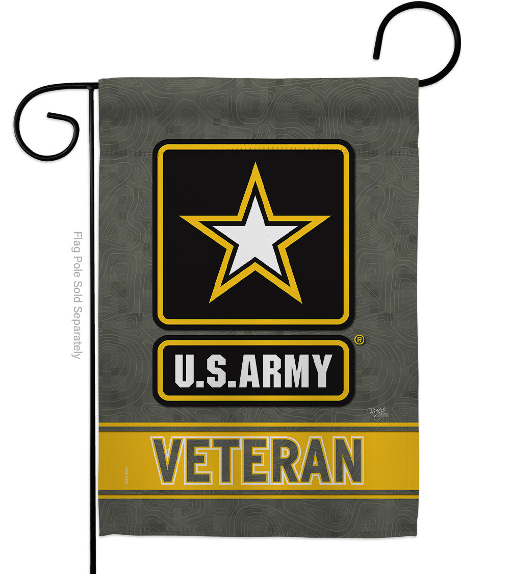 US Army Veteran Garden Flag Armed Forces 13 x 18.5 in. Double-Sided Decorative Vertical Flags for House Decoration Banner Yard Gift