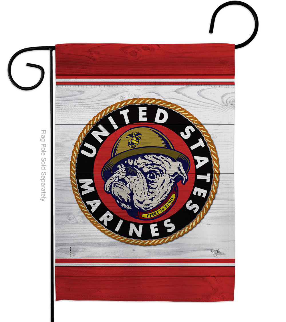 G158433-BO Marine Bulldog Garden Flag Armed Forces Corps 13 x 18.5 in. Double-Sided Decorative Vertical Flags for House Decoration Banner Yard Gift
