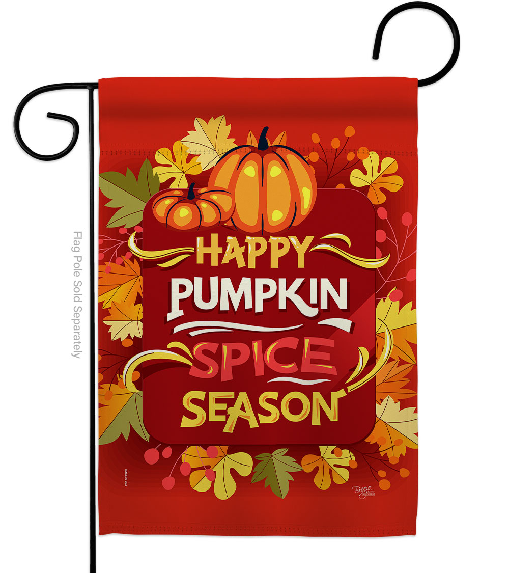 G163090-BO Pumpkin Spice Garden Flag Fall Harvest & Autumn 13 x 18.5 in. Double-Sided Decorative Vertical Flags for House Decoration Banner Yard Gift