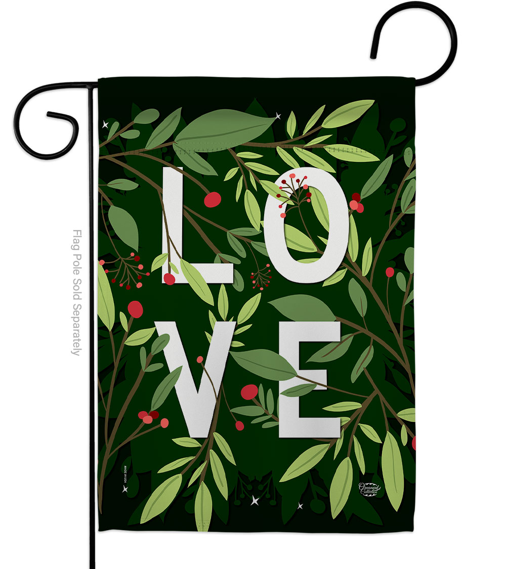 13 x 18.5 in. LOVE Garden Flag with Spring Valentines Double-Sided Decorative Vertical House Decoration Banner Yard Gift