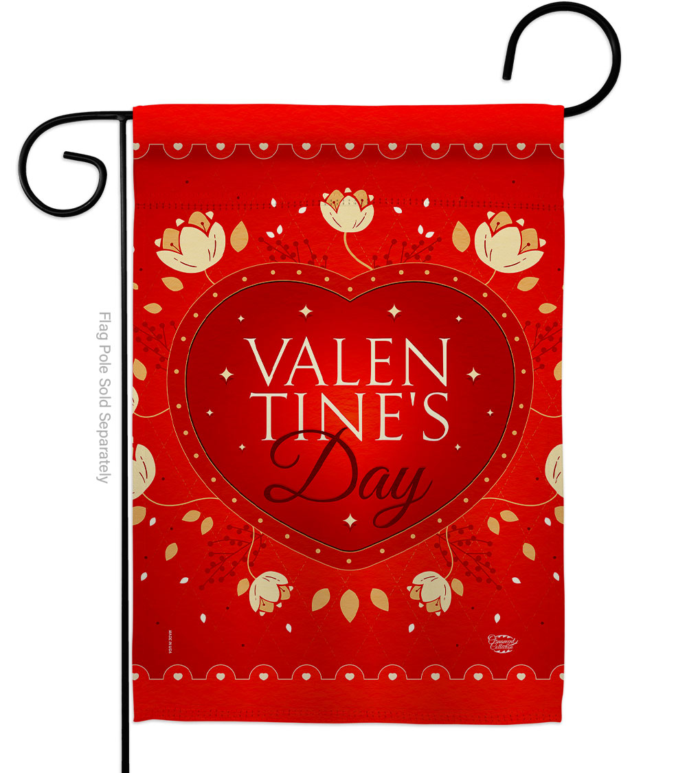 13 x 18.5 in. Valentines Garden Flag with Spring Double-Sided Decorative Vertical House Decoration Banner Yard Gift