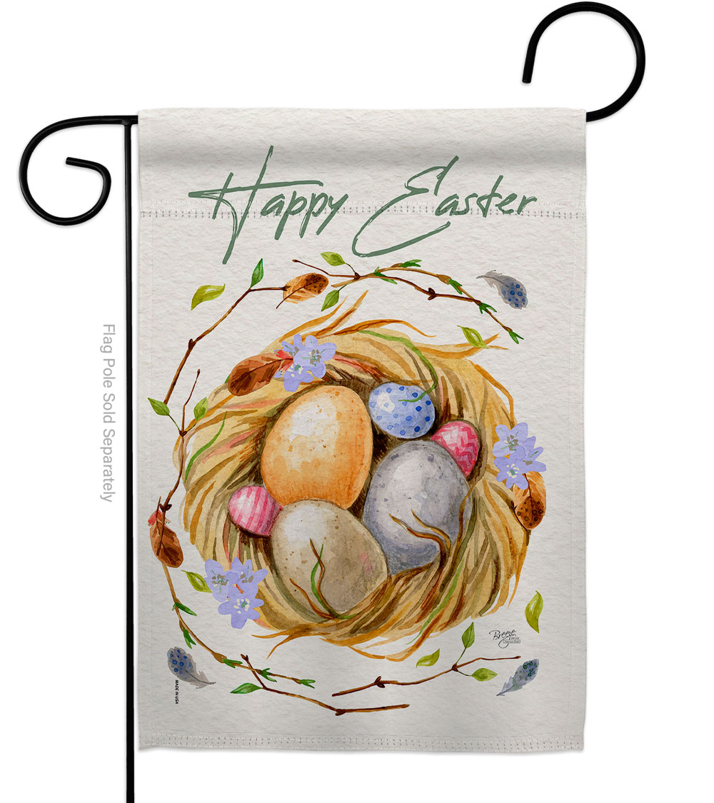 G153074-BO 13 x 18.5 in. Easter Nest Garden Flag with Spring Double-Sided Decorative Vertical Flags House Decoration Banner Yard Gift