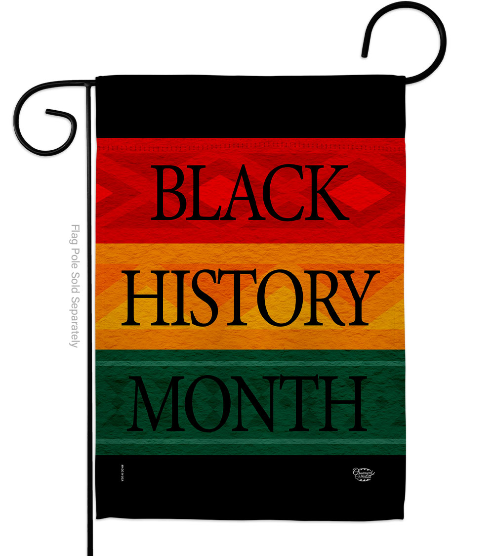 13 x 18.5 in. Black History Month Afro Garden Flag with Support Cause Double-Sided Decorative Vertical Flags House Decoration Banner Yard Gift