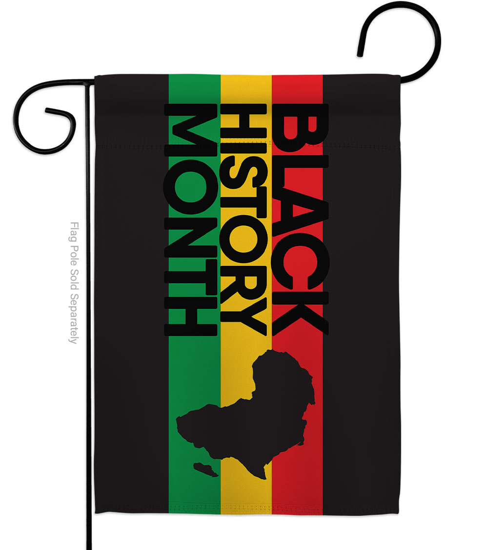 13 x 18.5 in. Black History Garden Flag with Support Cause Double-Sided Decorative Vertical Flags House Decoration Banner Yard Gift