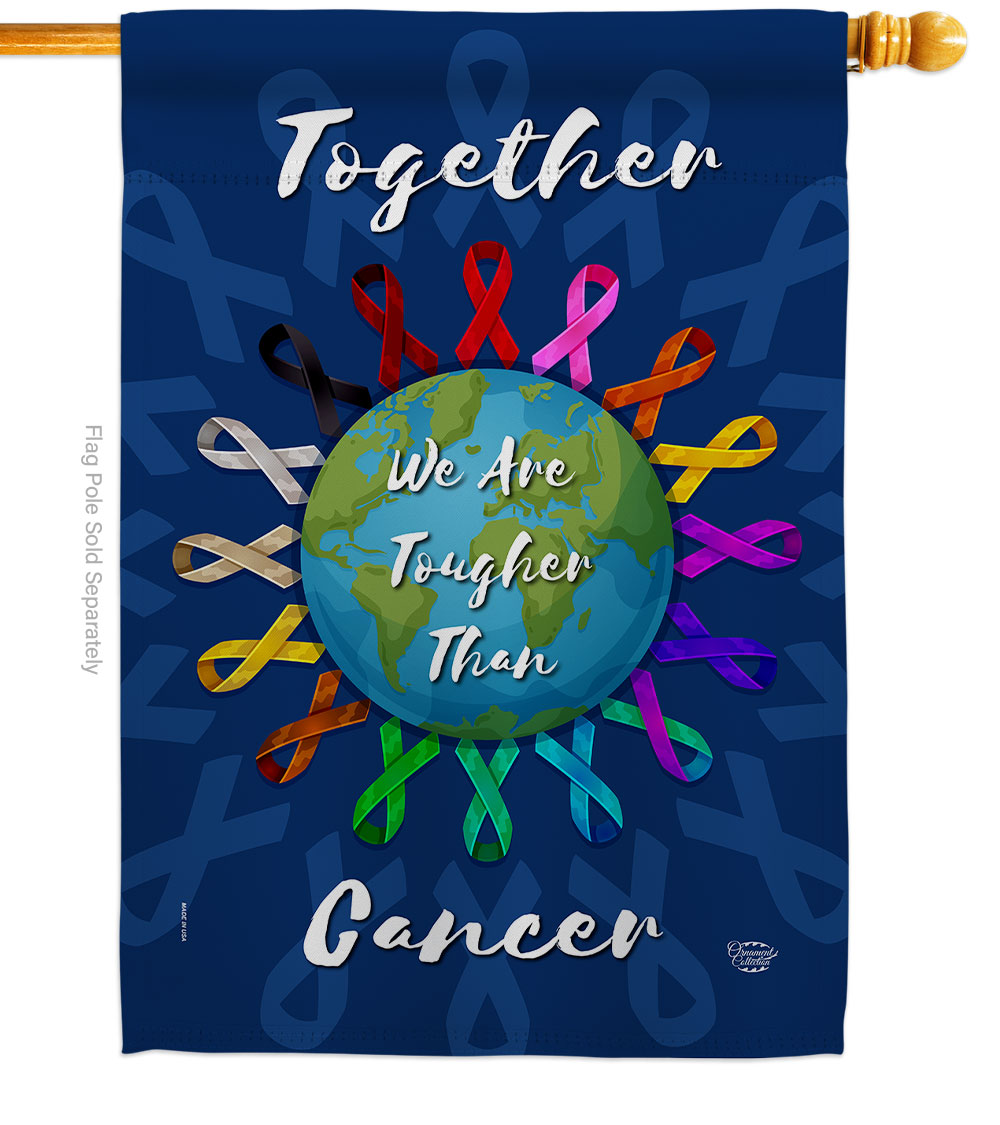 28 x 40 in. We are Together House Flag with Support Awareness Double-Sided Decorative Vertical Flags Decoration Banner Garden Yard Gift