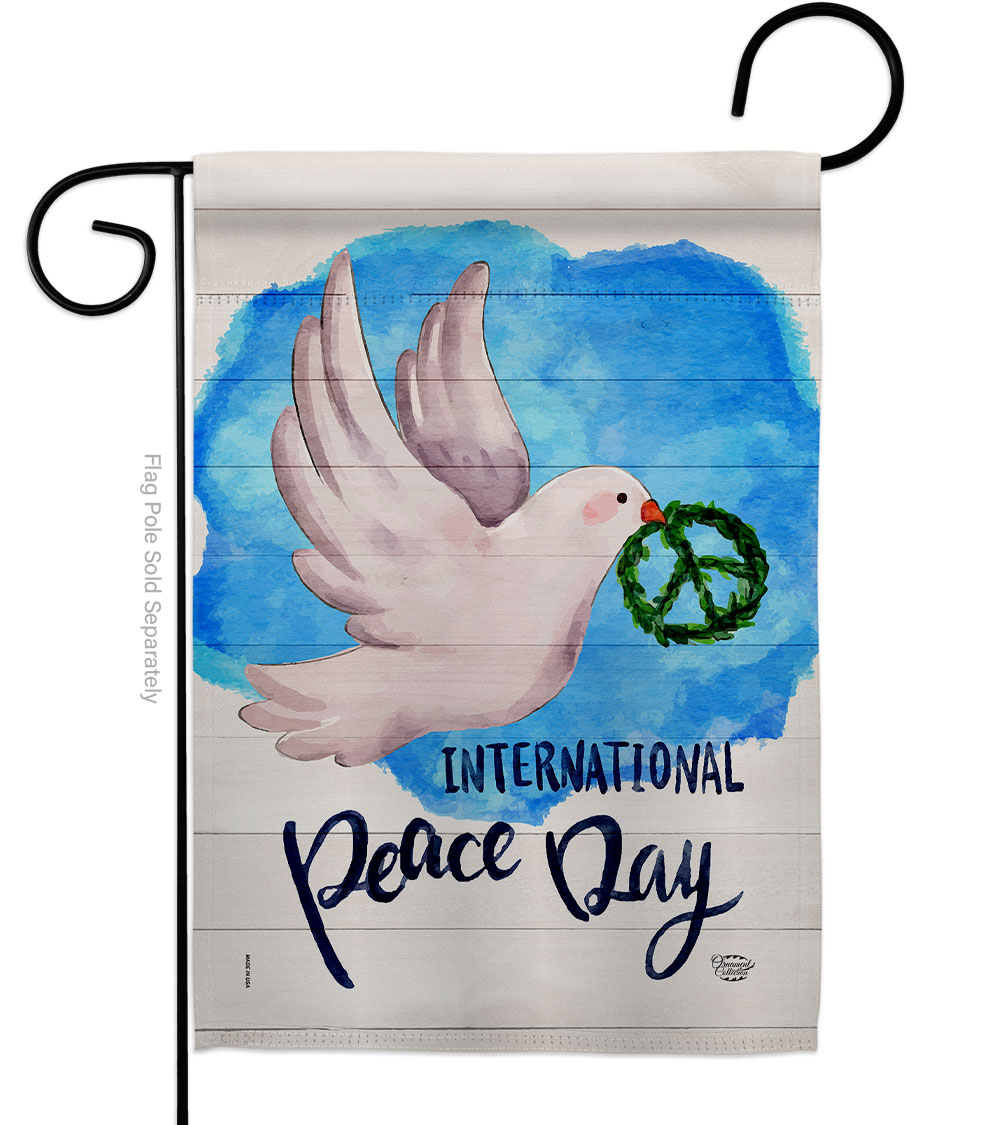13 x 18.5 in. Peace Together Garden Flag with Expression Inspirational Double-Sided Decorative Vertical Flags House Decoration Banner Yard Gift