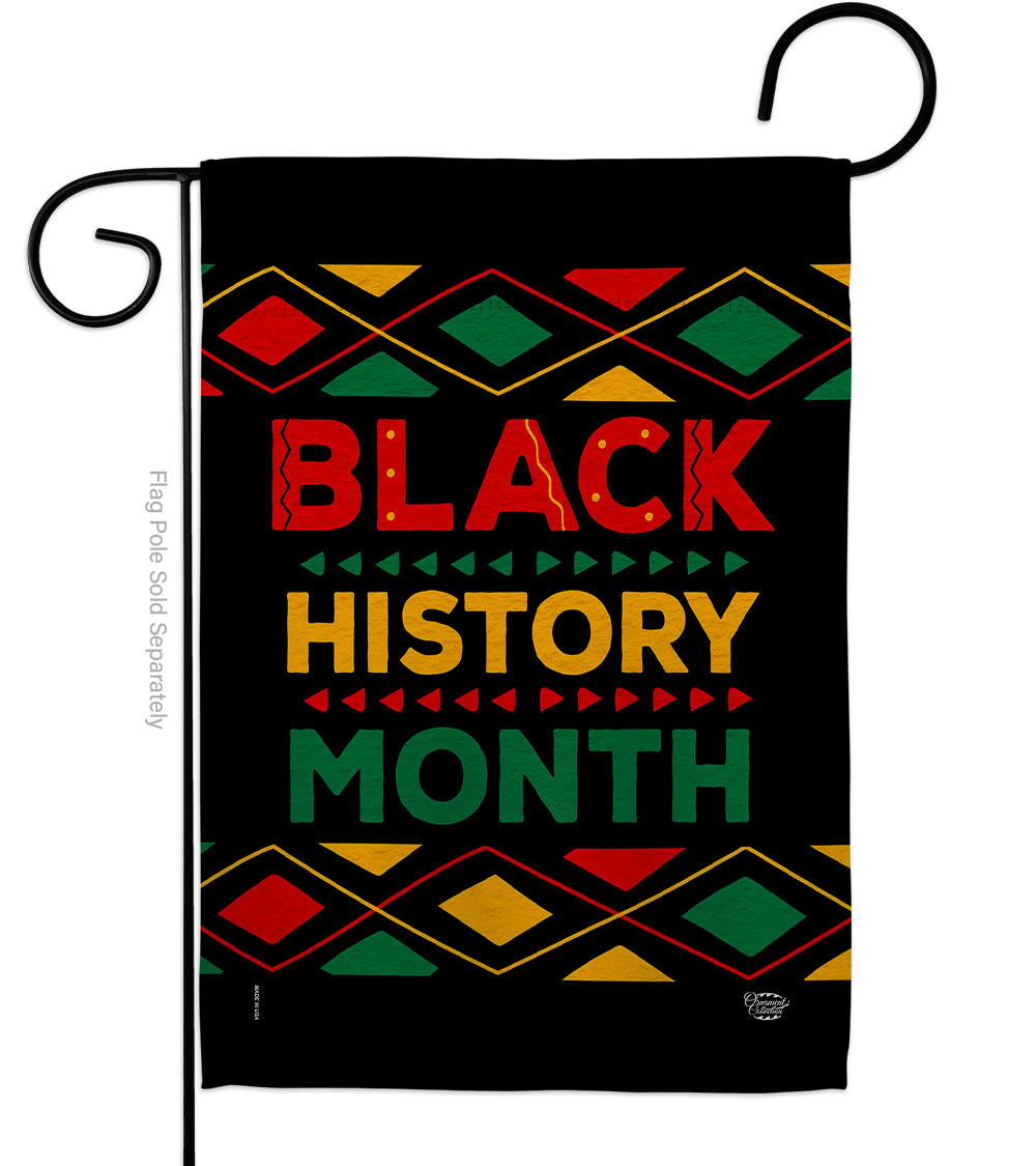 13 x 18.5 in. Black History Month Garden Flag with Support Cause Double-Sided Decorative Vertical Flags House Decoration Banner Yard Gift
