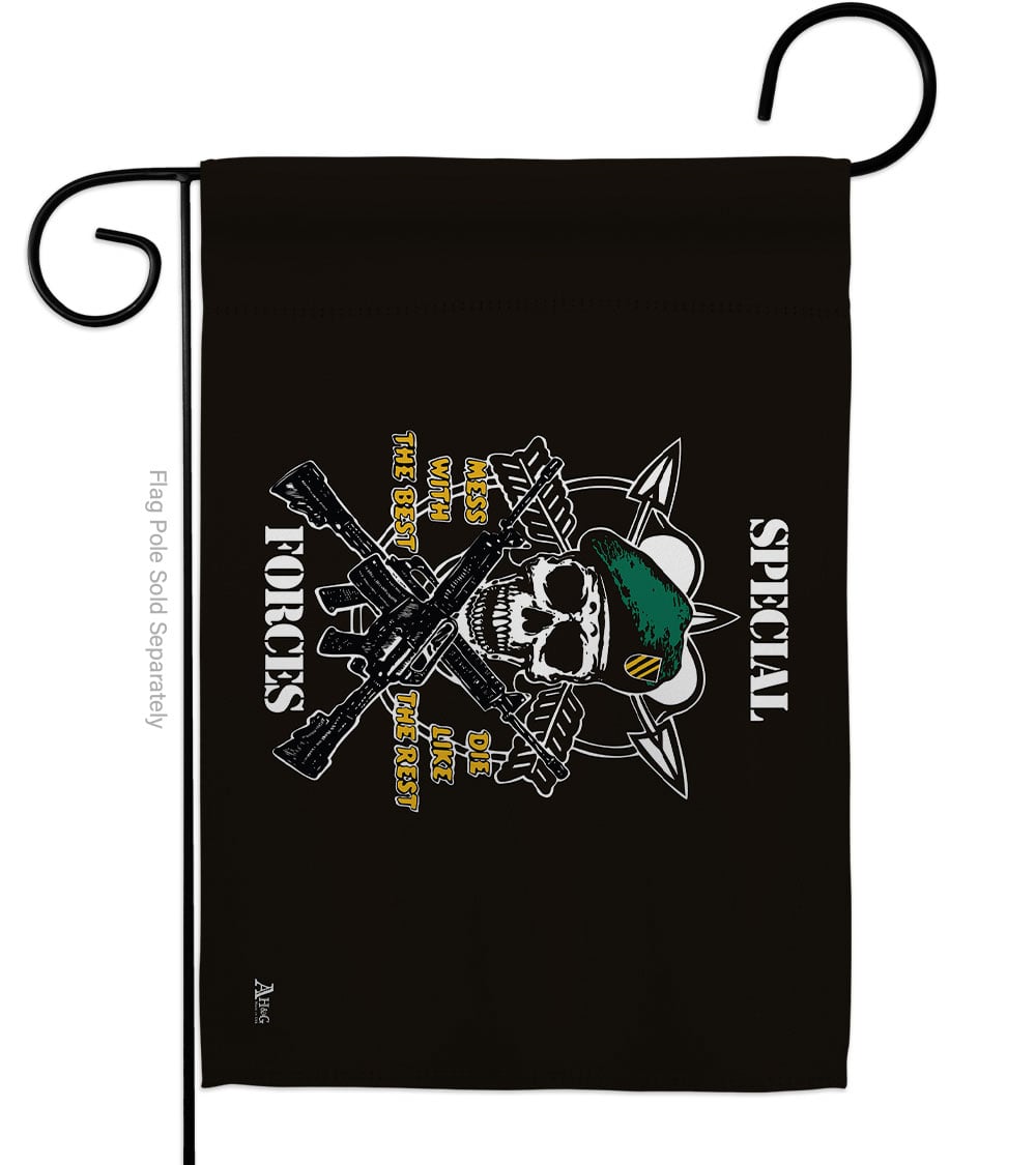 G142309-BO 13 x 18.5 in. Special Forces Garden Flag with Armed Service Double-Sided Decorative Horizontal Flags House Decoration Banner Yard Gift