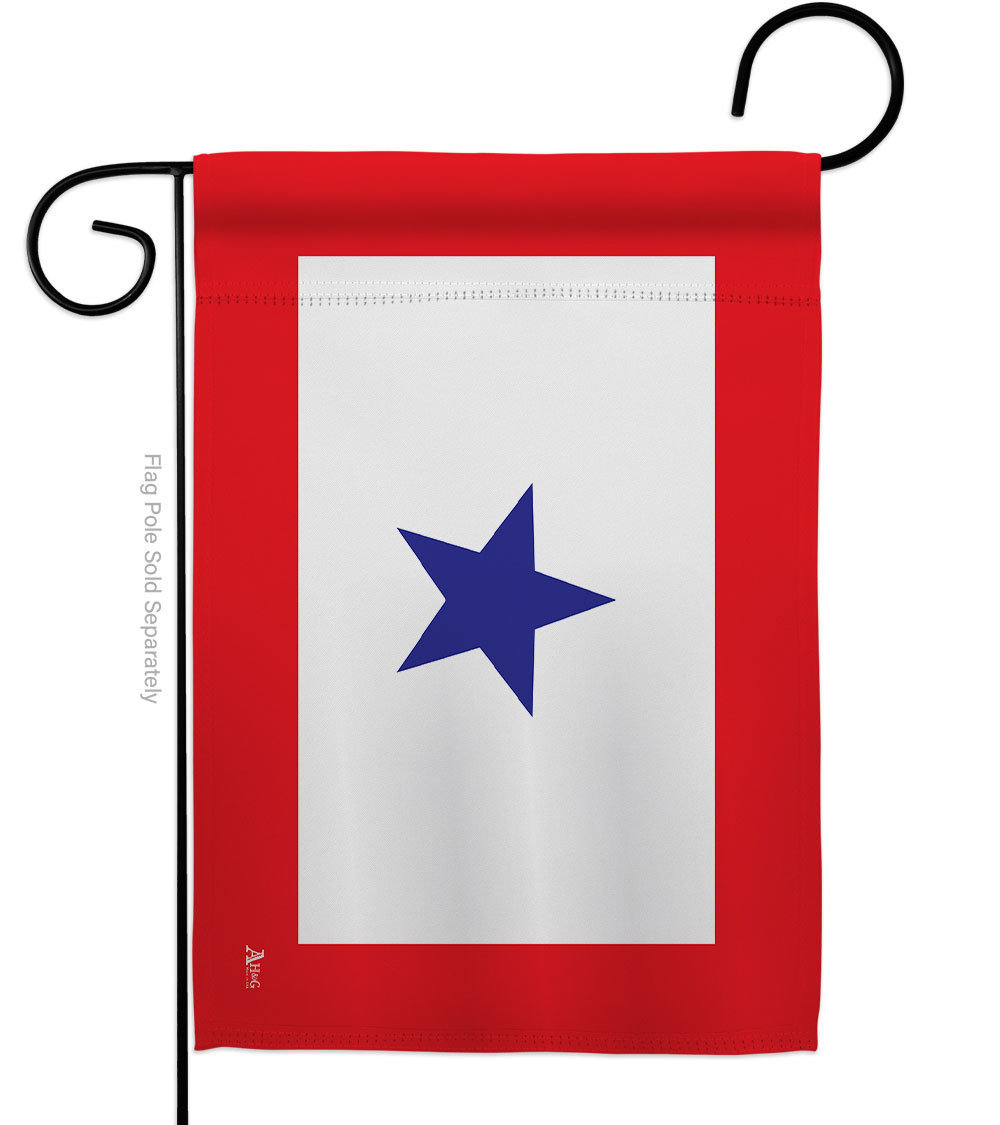 13 x 18.5 in. Blue Star Garden Flag with Armed Forces Service Double-Sided Decorative Horizontal Flags House Decoration Banner Yard Gift