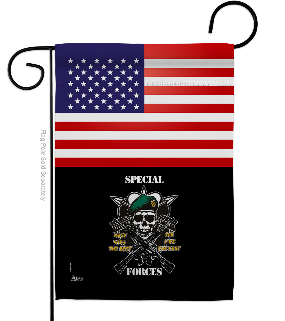 G142623-BO 13 x 18.5 in. US Special Forces Garden Flag with Armed Army Double-Sided Decorative Vertical Flags House Decoration Banner Yard Gift