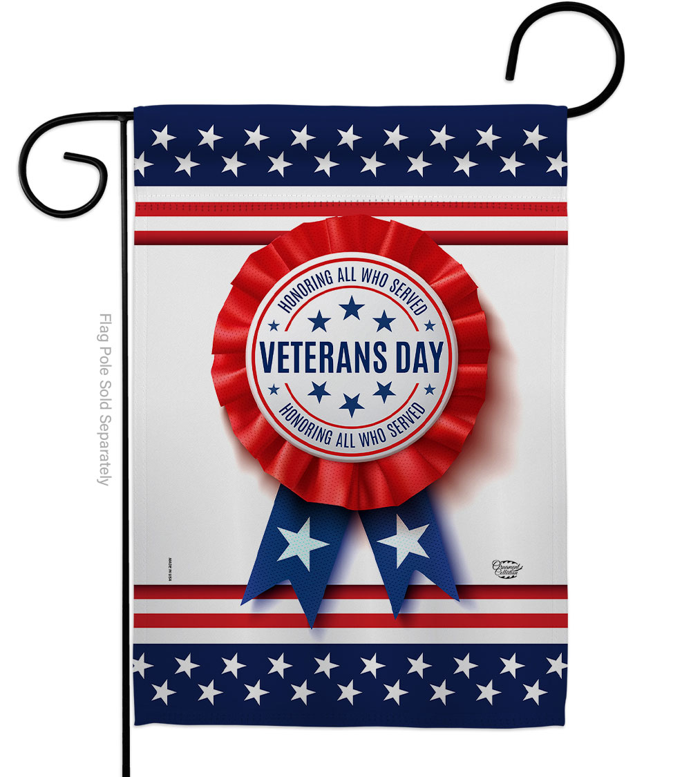 13 x 18.5 in. Veterans Day Garden Flag with Armed Forces Double-Sided Decorative Vertical Flags House Decoration Banner Yard Gift