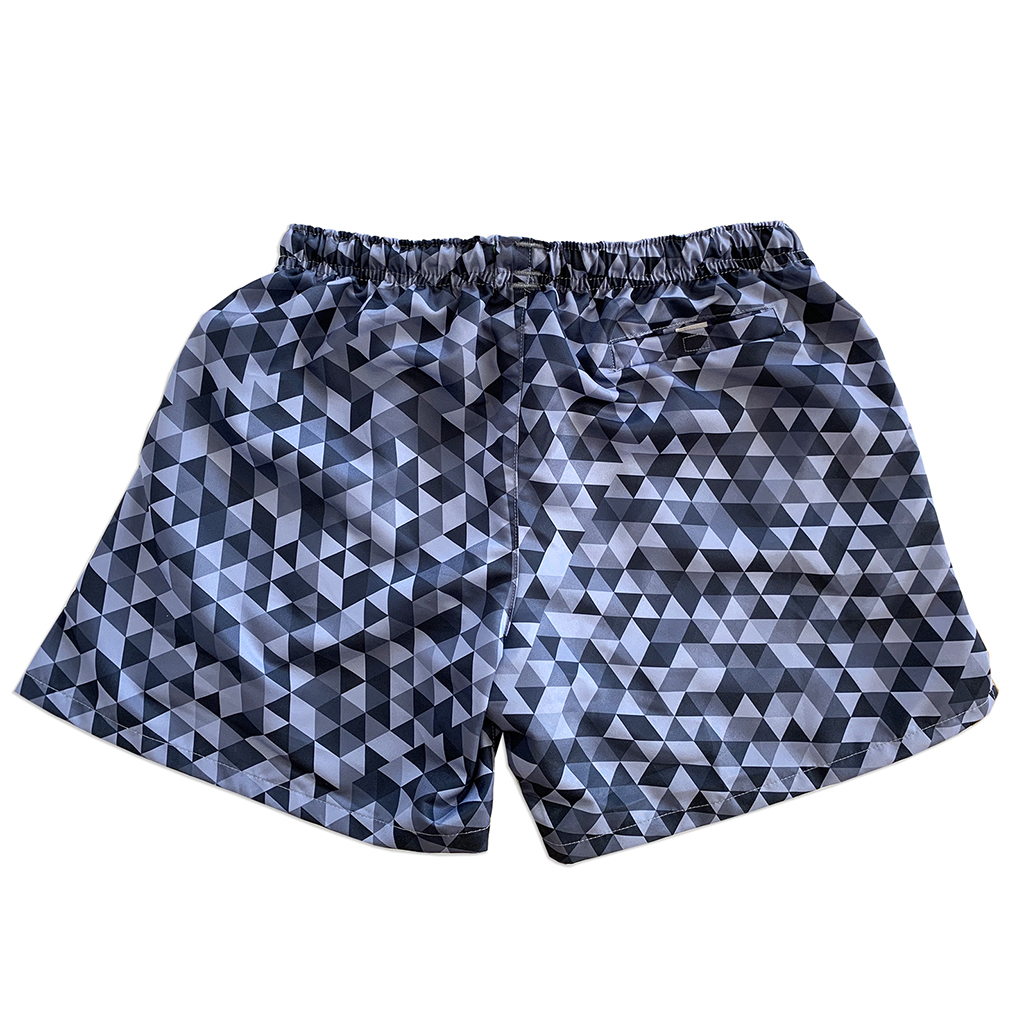 Picture of La Palma Eco Beachwear 21801034110 Classic Geometric Swim Shorts&#44; Grey - Large