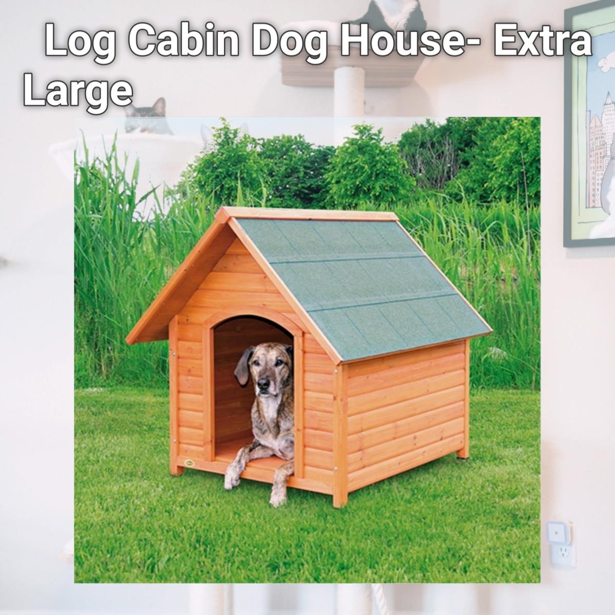 Picture of TRIXIE Pet Products 39533 Log Cabin Dog House- Extra Large