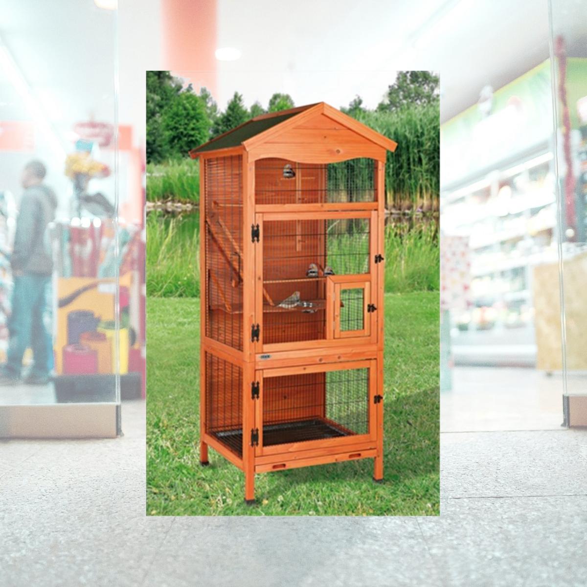 Picture of TRIXIE Pet Products 55951 Aviary Bird House - Glazed Pine