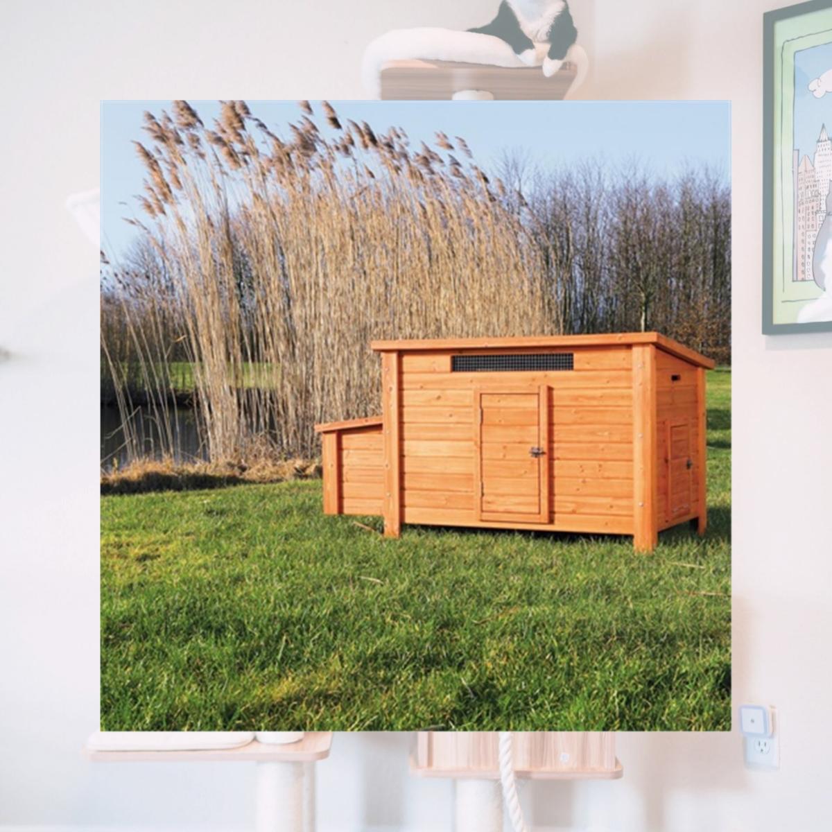Picture of TRIXIE Pet Products 55963 Chicken Coop - Glazed Pine