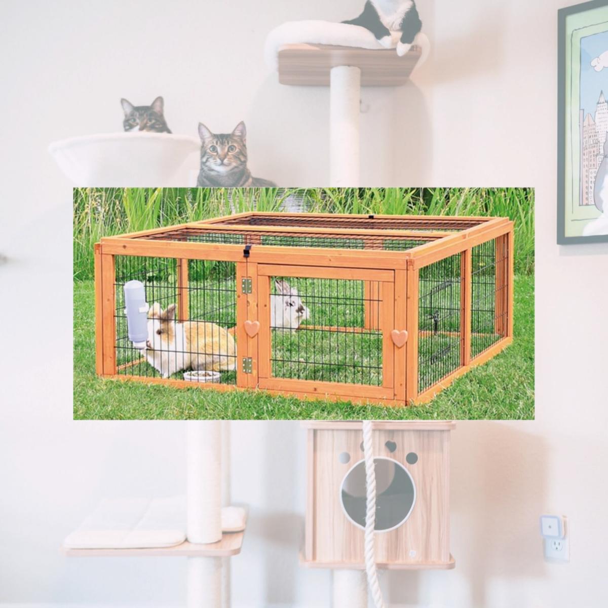 Picture of TRIXIE Pet Products 62282 Outdoor Run With Mesh Cover- Large