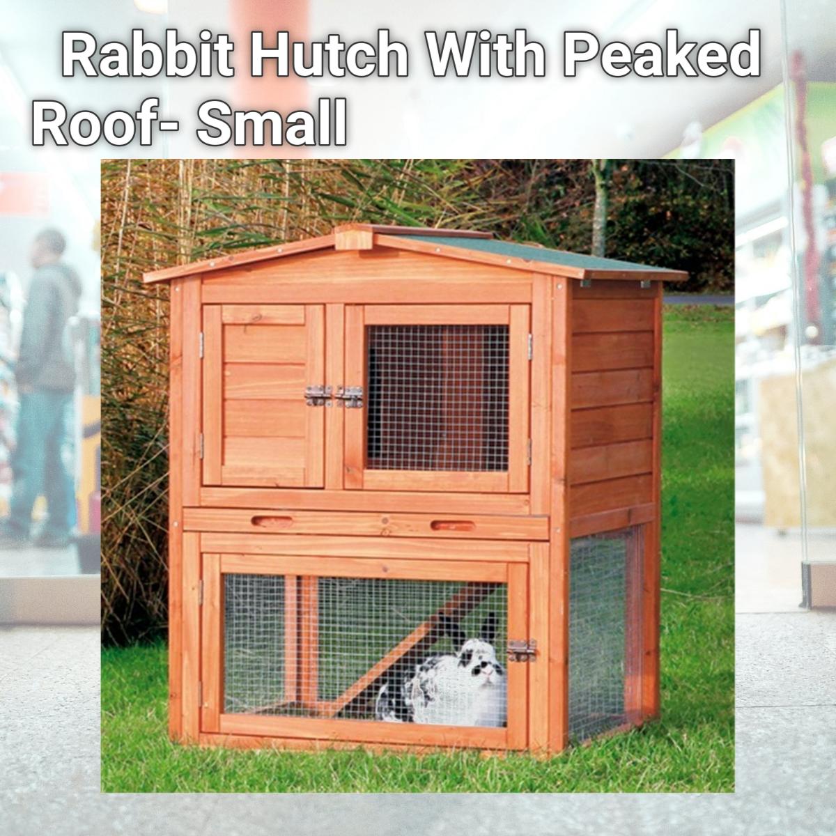 Picture of TRIXIE Pet Products 62338 Rabbit Hutch With Peaked Roof- Small