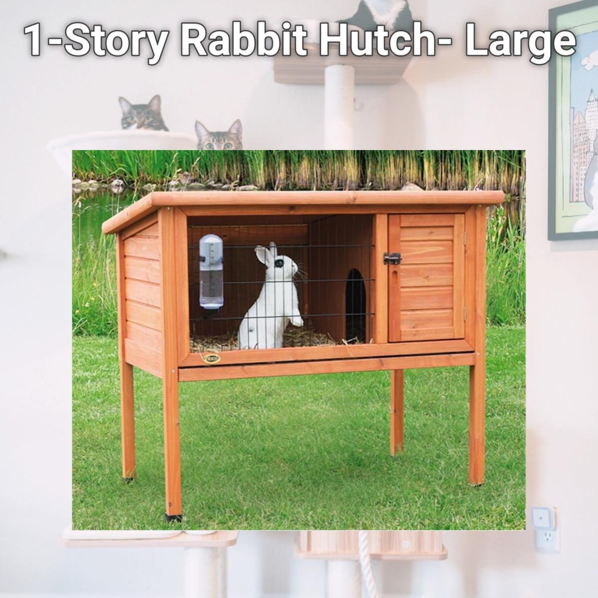 Picture of TRIXIE Pet Products 62372 1-Story Rabbit Hutch- Large