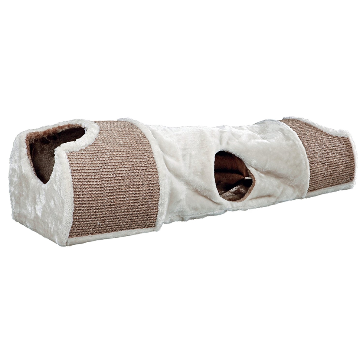 Picture of Trixie Pet Products 43004 Plush Nesting Tunnel for Cats, Light Gray & Brown