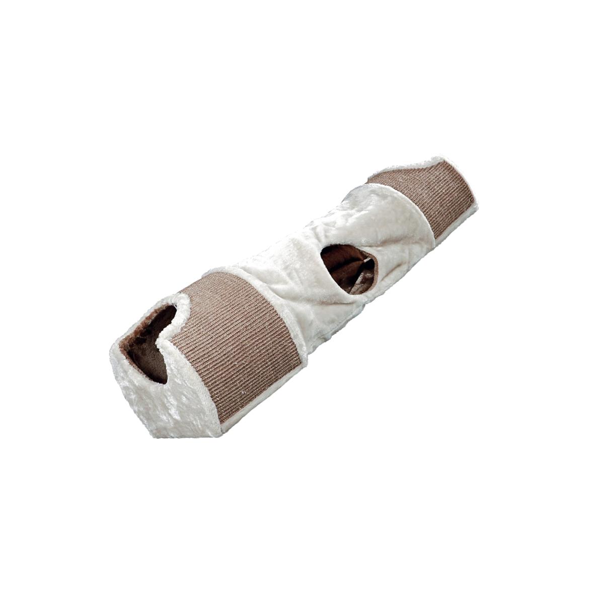 Picture of Trixie Pet Products 43004 Plush Nesting Tunnel for Cats, Light Gray & Brown